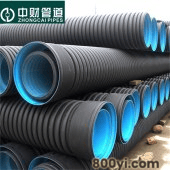 中财HDPE双壁波纹管DN300市政工程地下埋设雨水管污水排放管